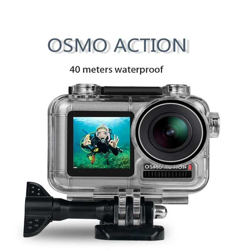 40 м/60 м водонепроницаемый корпус Чехол Водонепроницаемый чехол для DJI OSMO Экшн камеры Подводный Видео защитный - Цвет: 40M Wtaerproof