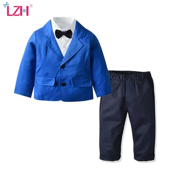 

LZH 2020 Autumn Winter Children Clothing Party Suit Formal Banquet Gentleman 4Pcs Set Baby Boys Clothes Kids Christmas Costume