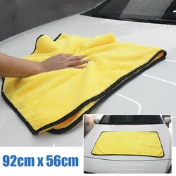 Extra grande toalha de secagem de microfibra super absorvente guarnição grossa do cetim nenhum pano seco rápido do risco 92*56cm toalhas de microfibra