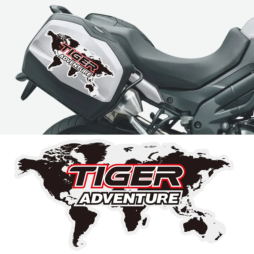 Наклейка с алюминиевыми паннирами боковой чемодан для чемодана Triumph TIGER 800 1200 1050
