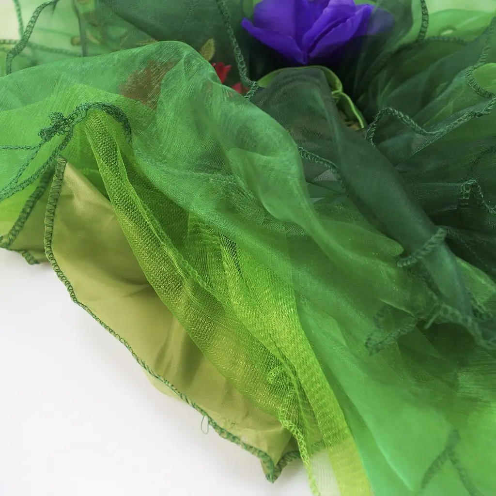 Girls Fairy Butterfly Angel Wing Tutu Skirt Set Green Halloween Dress up Party Princess Costume Props