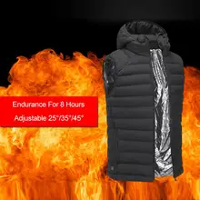 Открытый USB Инфракрасный нагревательный жилет куртка для мужчин и женщин зимний гибкий электрический тепловой одежды жилет термостат вниз жилет