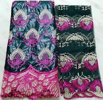

african lace fabric bazin riche getzner 2019 nigerian lace fabrics 2+5yards bazin broder african french lace fabric PL-E28