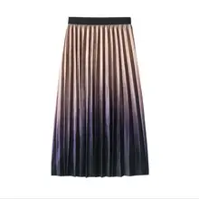 Qooth новые юбки Осень Зима Высокая талия обтягивающие женские бархатные юбки плиссированные юбки QH1989