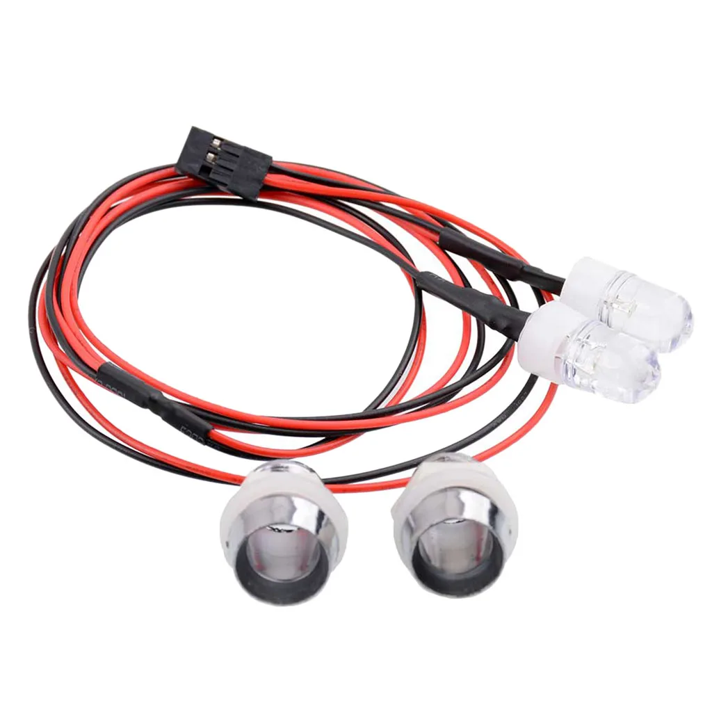 LED blanche 10mm allumée, éclairage performant et durable du kit pour voiture RC HSP