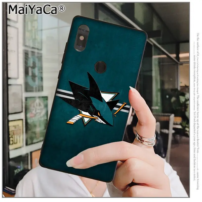 Чехол для телефона MaiYaCa San Jose Sharks высокого качества для xiaomi mi 6 8 se note2 3 mi x2 redmi 5 5plus note 4 5 5