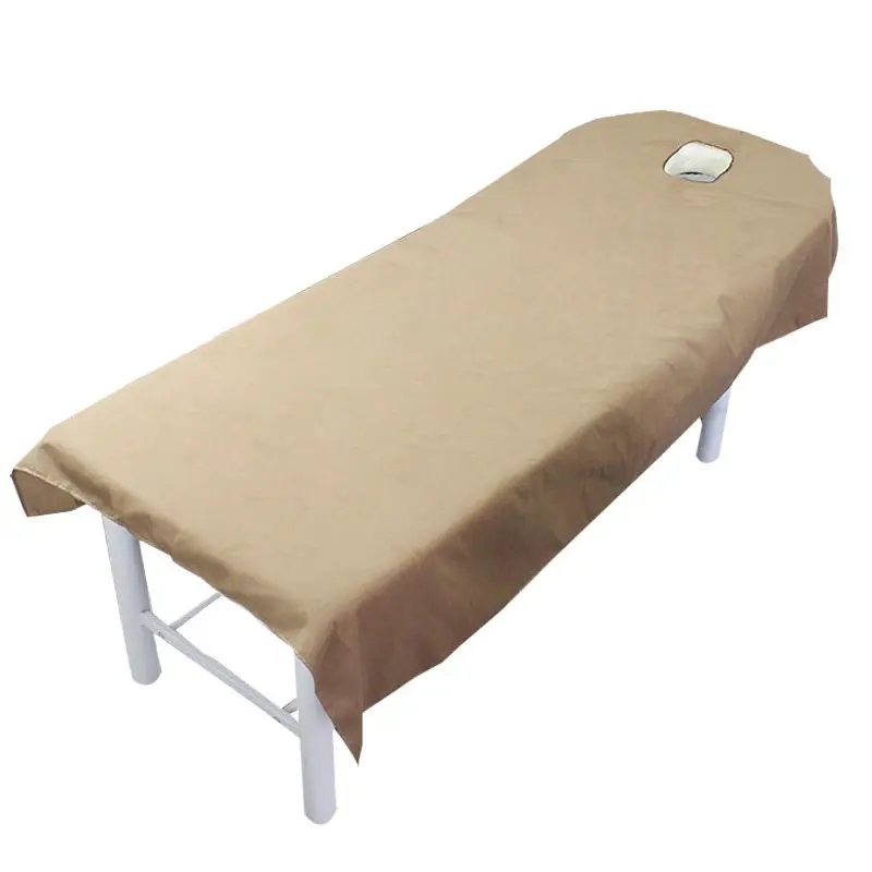 Beige camel 1 шт. высококачественные, для спа салон красоты листов наборы постельного белья массаж популярная профессиональная вилочный лечебная кровать с отверстием - Цвет: Beige camel