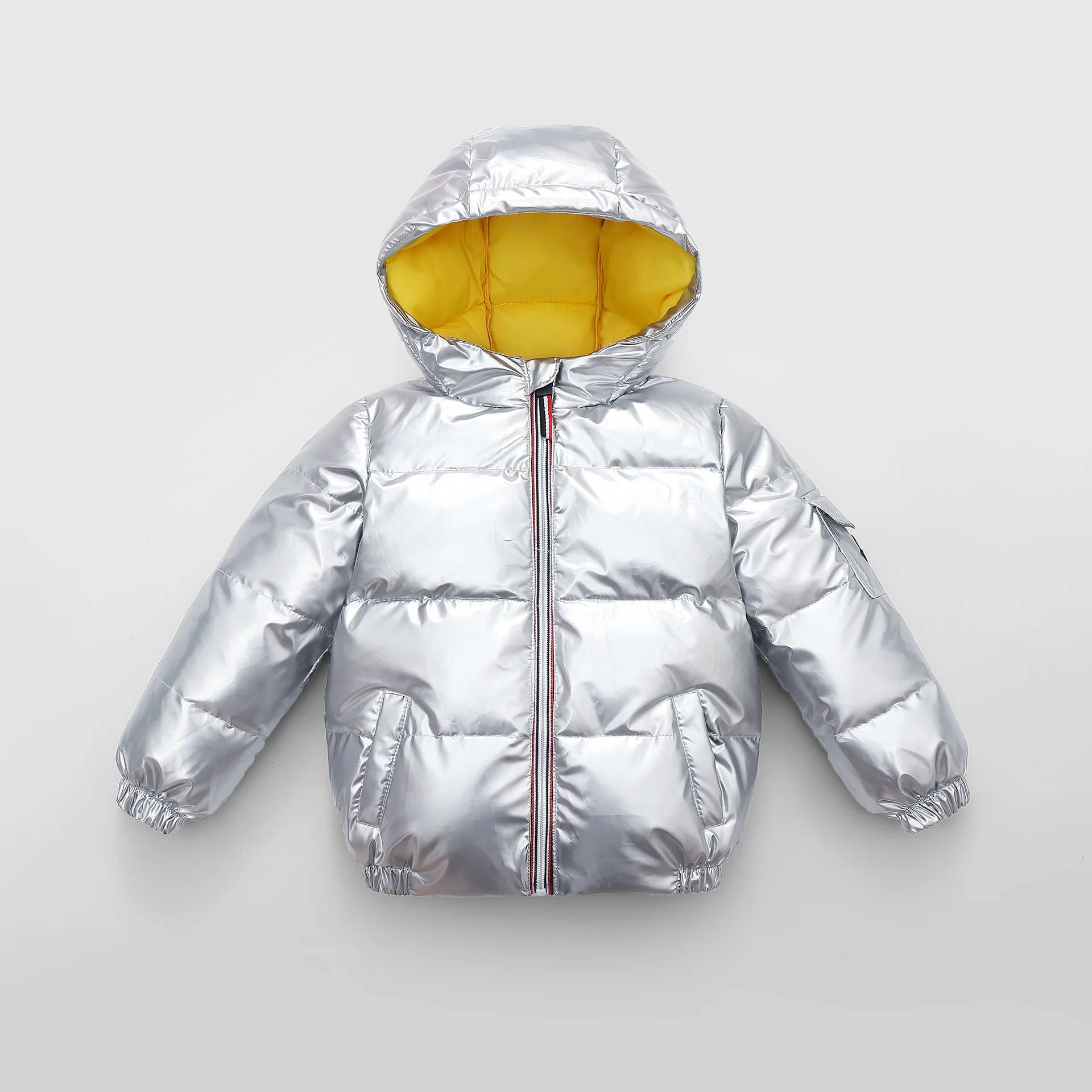 3-10 years old children's space down jacket winter new boys and girls shiny face baby thick coat hooded tide