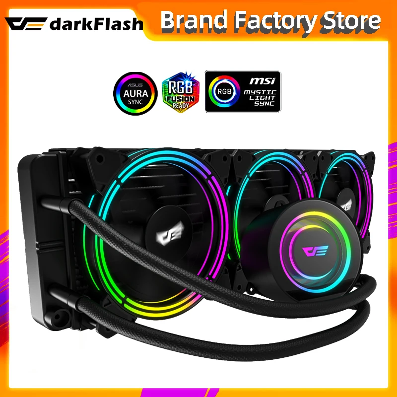 Радиатор водяного охлаждения Darkflash TR ARGB кулер для настольного ПК с rgb-подсветкой и