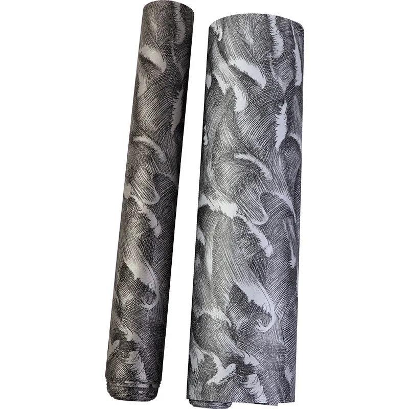 Модные черно белые серые эскизы обои с волновым узором художественный дизайн