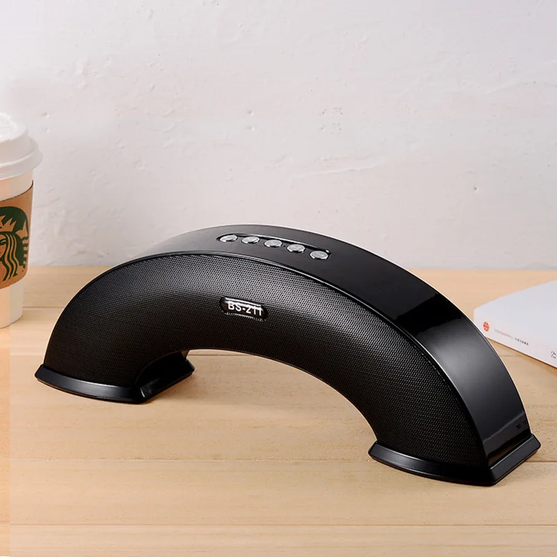 

Semi-circular portable mini bluetooth speaker wireless TF memory card subwoofer speaker sound system stereo music periphery