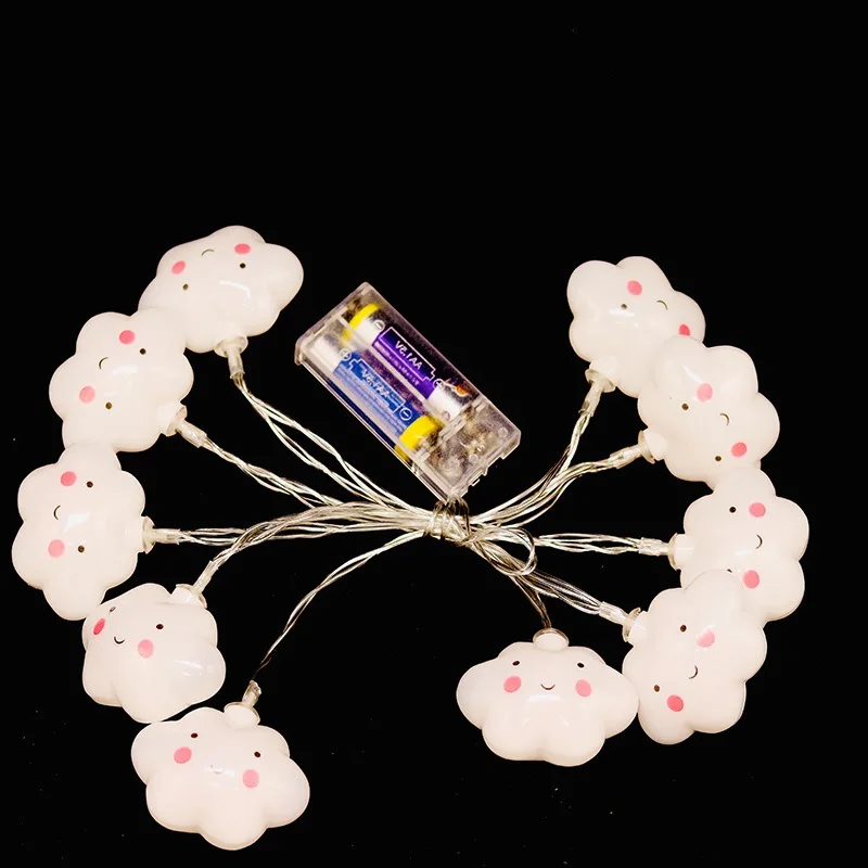 Smile Face Cloud String Lights Fairy light  Led Decoracion Cloud Children Bedroom Cute Home Decoration Gift Garland Luces 6