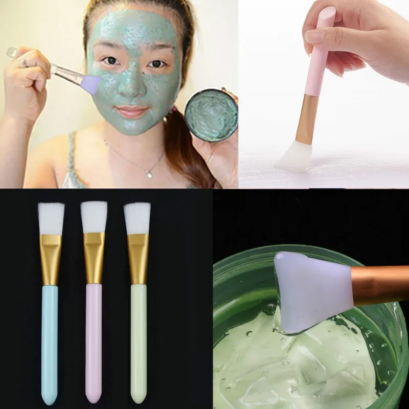 1pc Professional Silicone Facial Face Mask Brush Mud Mixing Tool 3 Color Soft Women Skin Care Drop Shipping | Красота и здоровье
