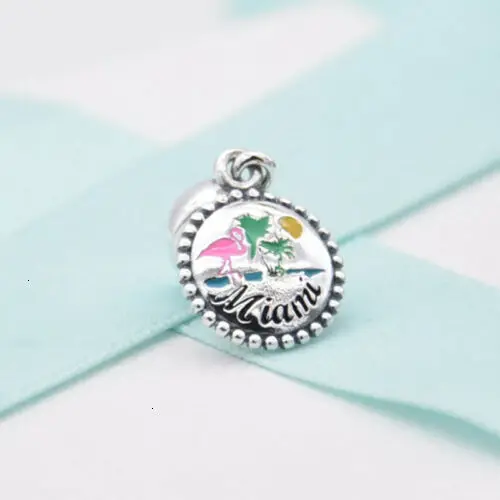 Authentic 925 Sterling Silver Cheshire Cat Parks Dangle Charm Bead Fit Pandora Original European Bracelets Jewelry |