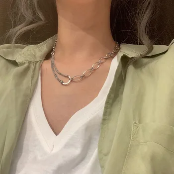 

XIYANIKE 925 Sterling Silver Chain Tassel Ring Simple Korean Beads for Women's Clavicle Chain Jewelry Sweater Chain Accessories