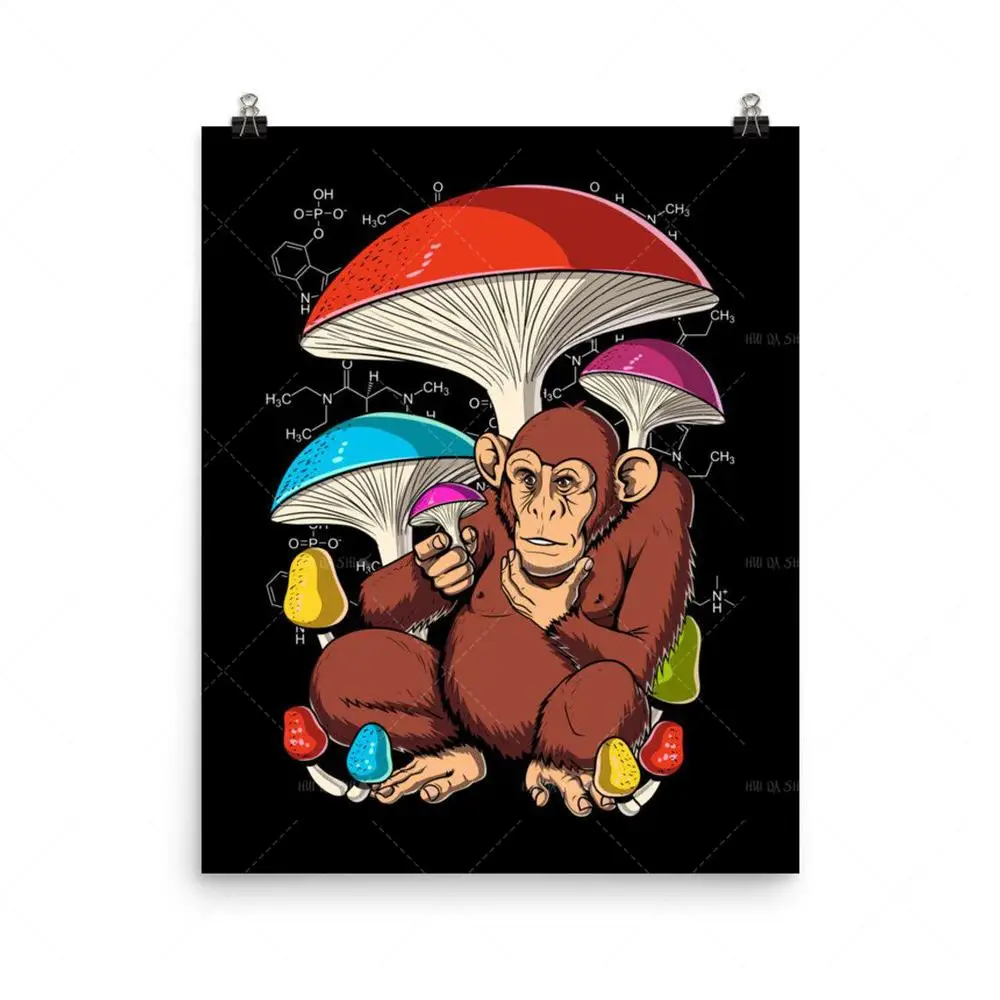 

Nordic Animals Poster Stoned Ape Theory Magic Mushrooms Wall Art Canvas Painting Abstract Art Poster Print Wall For Living Room