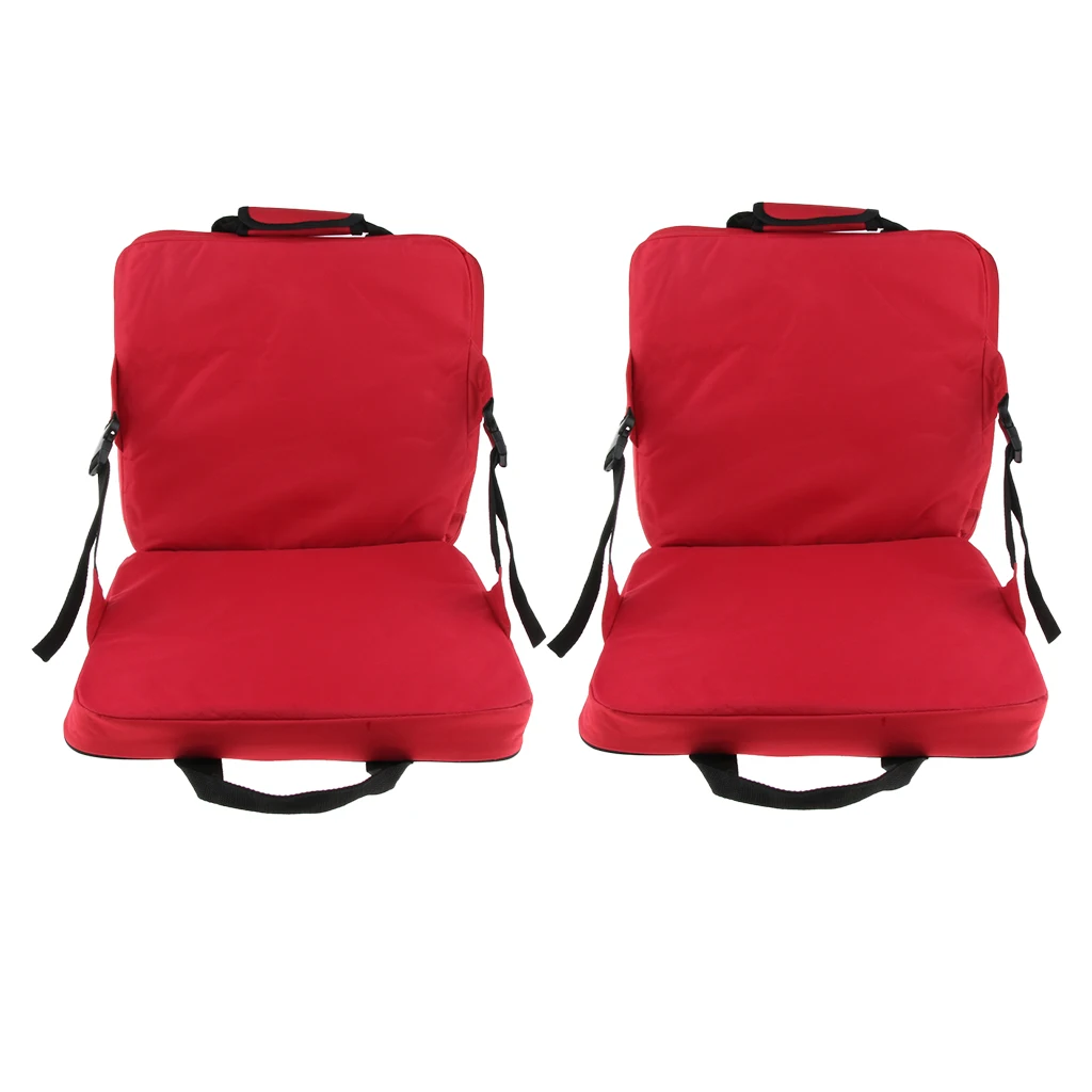 2PCS Moisture Proof Rocking Fishing Chair Cushions Soft Stadium Seat Cushion for Backyard Picnic BBQ Outdoor Fishing Camping