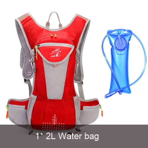 backpack and 2L Легкий вес 15л гидратации рюкзак для прогулок сумка для мужчин вариант 2.5L водный Пузырь для пеших прогулок ультра Trail бег гонка - Цвет: backpack and 2L