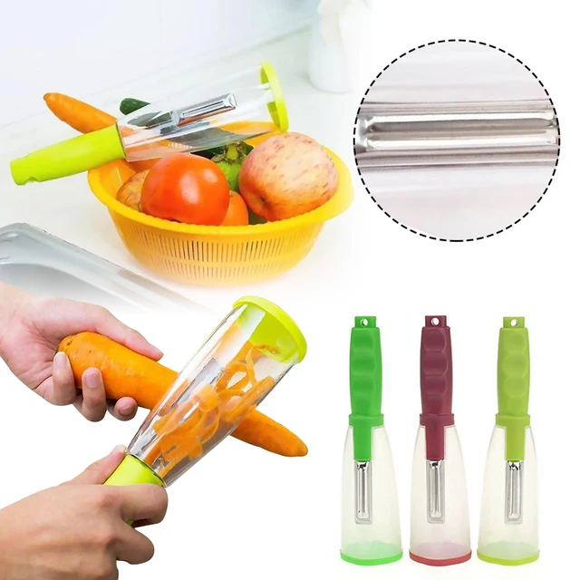 Storage Peeler Peelers With Trash Can Fruit Vegetable Peeler Kitchen  Supplies 