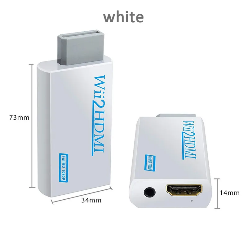 Full HD 1080P WiiHDMI 3,5 мм аудио конвертер Wii2HDMI Кабель-адаптер для HDTV