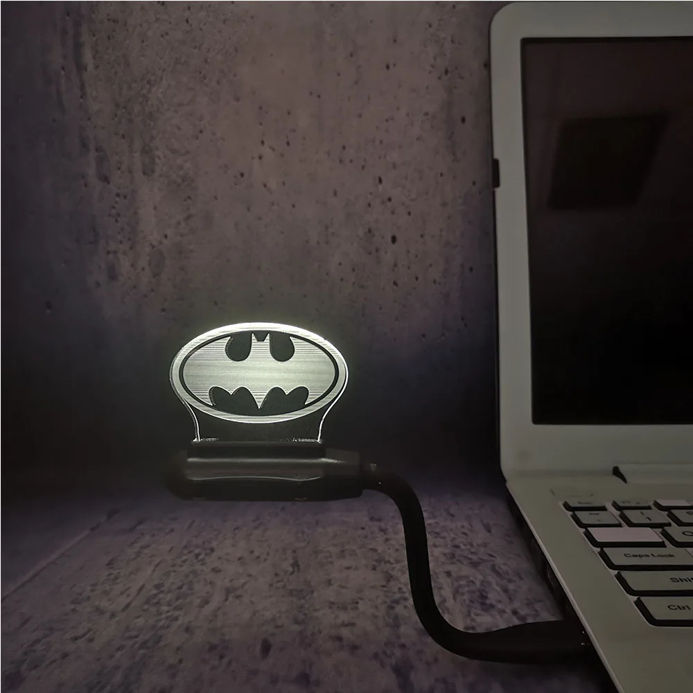 Marvel роль мини Ночник светильник Человек паук Супермен Железный человек USB