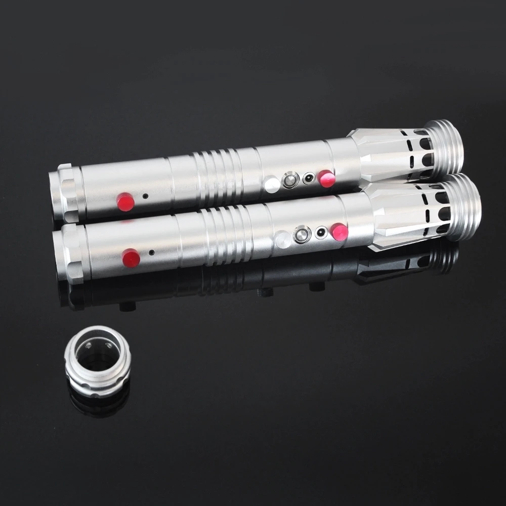 Darth Maul Double Moore Lightsabers 2 Hilts 2 Blades With One Connector Metal Hilt Pc Tube Heavy Dueling 12w Red Light - Toys - AliExpress