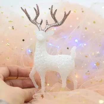 Christmas Crystal Deer White Flash Cake Dessert Decor 1