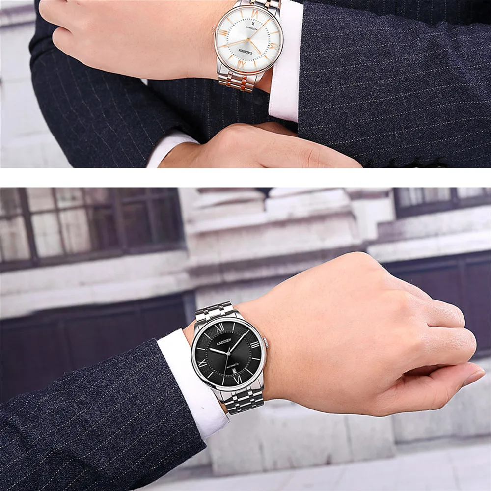 CADISEN Miyota Move Мужские механические часы лучший бренд класса люкс автоматические водонепроницаемые часы мужские военные часы Relogio Masculino