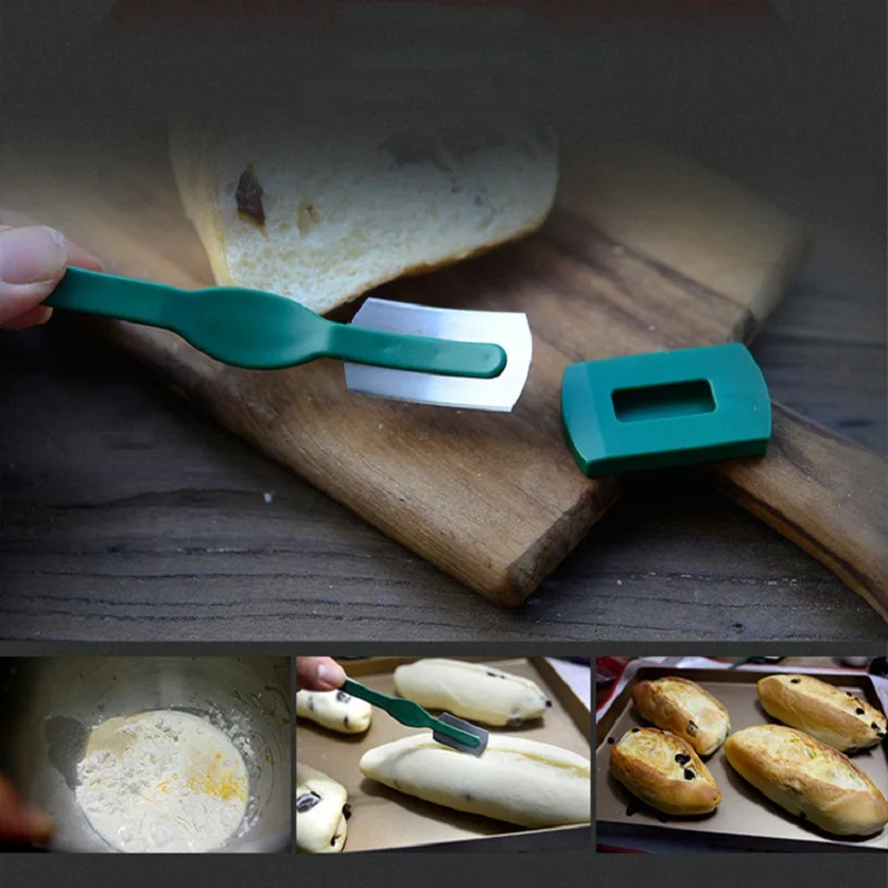 

European Bread Baguette Cutter Curved Carbon Steel Cutter Knife Cutter Baguette Bread Cleaver A Good Helper For Making Bread