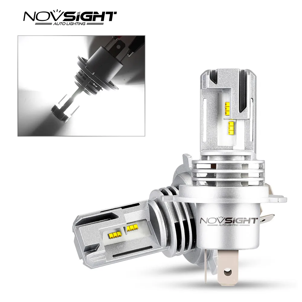 Novsight автомобиль H4 светодиодный H7 лампы для передних фар 12V H11 H8 9005 9006 H1 светодиодный лампы мини-55 W 6000K белый Автомобильная фара лампа