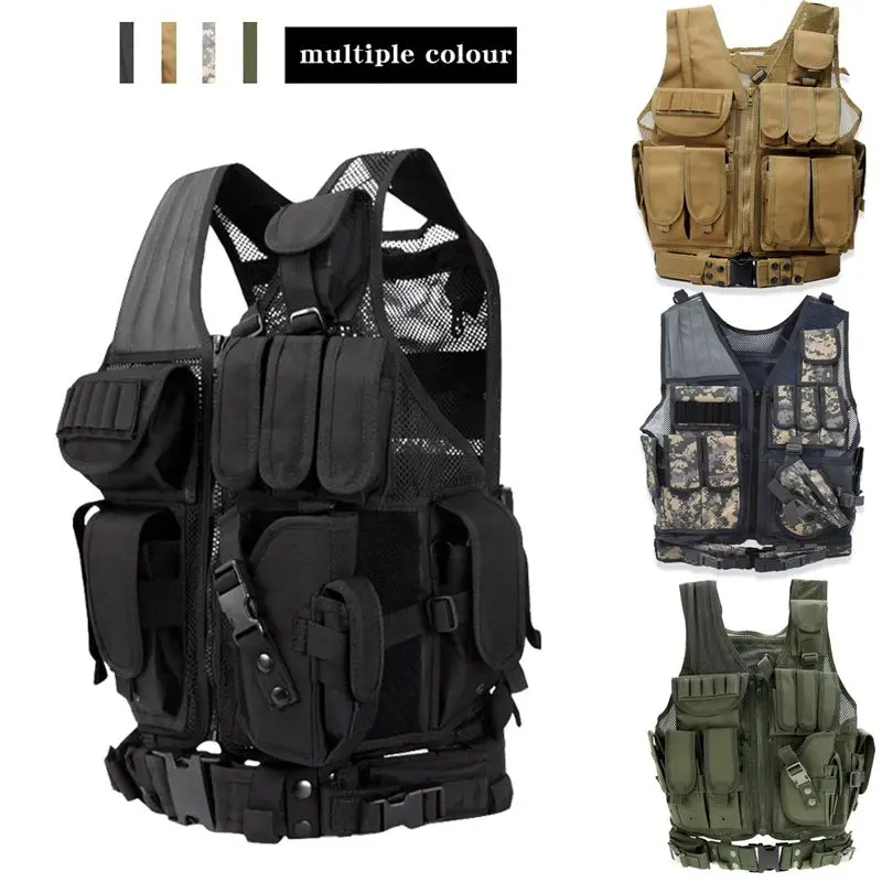 

Tactical Vest Military Combat Armor Vest Plate Carrier Men Hunting Airsoft Army Adjustable Outdoor CS Paintball Assault Clothes