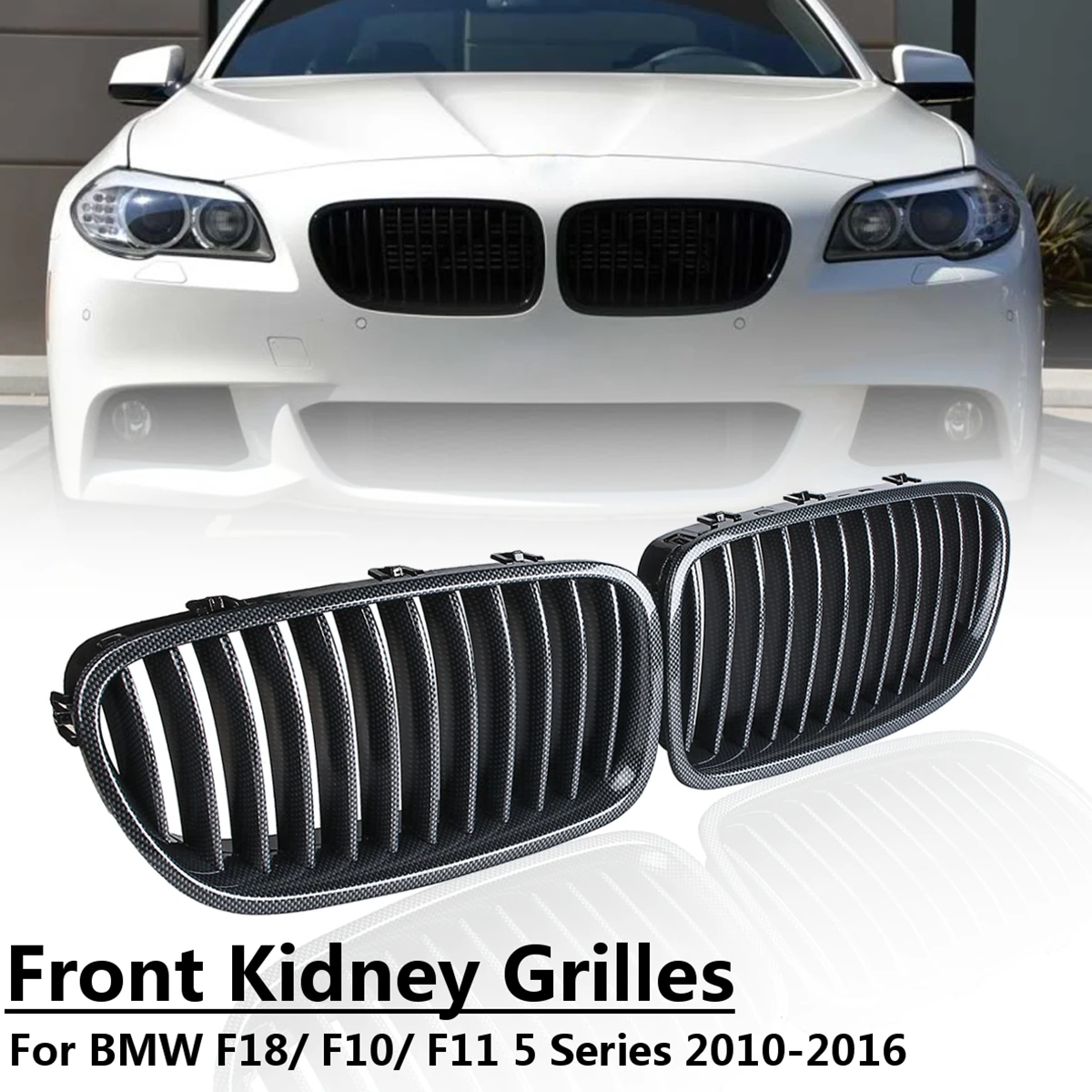 Лицевая решетка на передний бампер для BMW F10 F11 F18 M5 5 Series 2010 2011 2012 2013 2014 2015