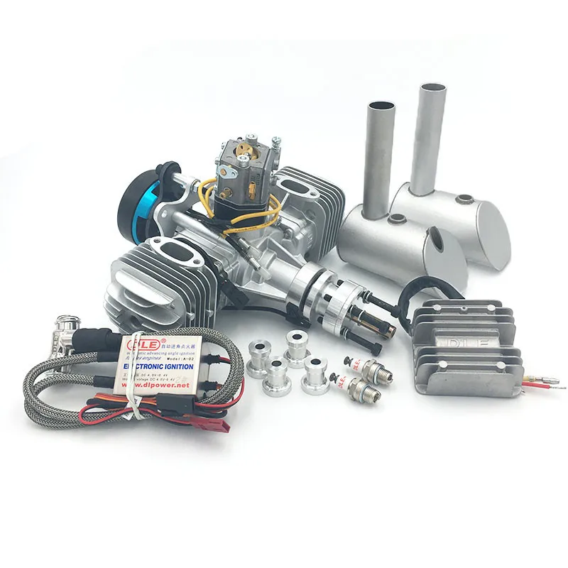 

DLE60 UAV petrol engine 2-cylinder 2-stroke 80w 60cc displacement with power generation system petrol engine RC fixed-wing drone