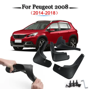 

Car Styling ABS Car Mud Flaps Splash Guard Mudguard Mudflaps Fenders External Cover Car Accessories For Peugeot 2008 2014-2018