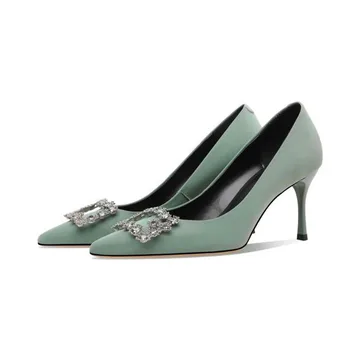 

New fashion sexy pointed ladies high heels exquisite rhinestone accessories stiletto heels spring and autumn women