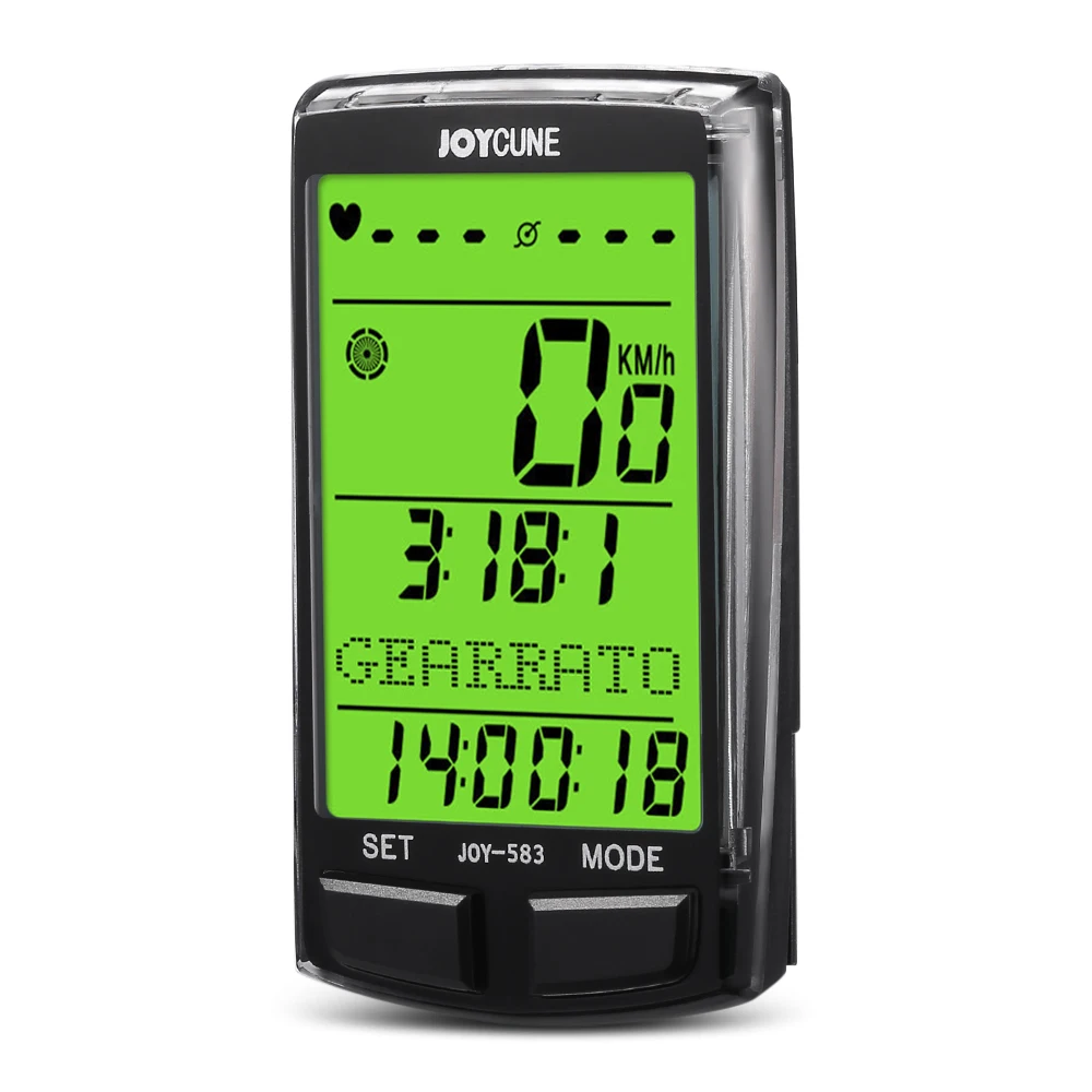 

Wireless Bicycle Computer Stopwatch With Heart Rate Sensor Waterproof Bike Computer Odometer Speedometer WithLCD Display