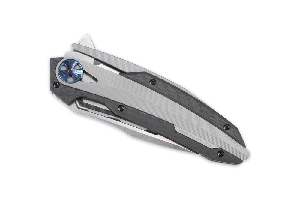 New ZT0999 Flipper folding knife M390 blade titanium alloy / CF handle hunting camping fruit knife EDC tool kitchen supplies