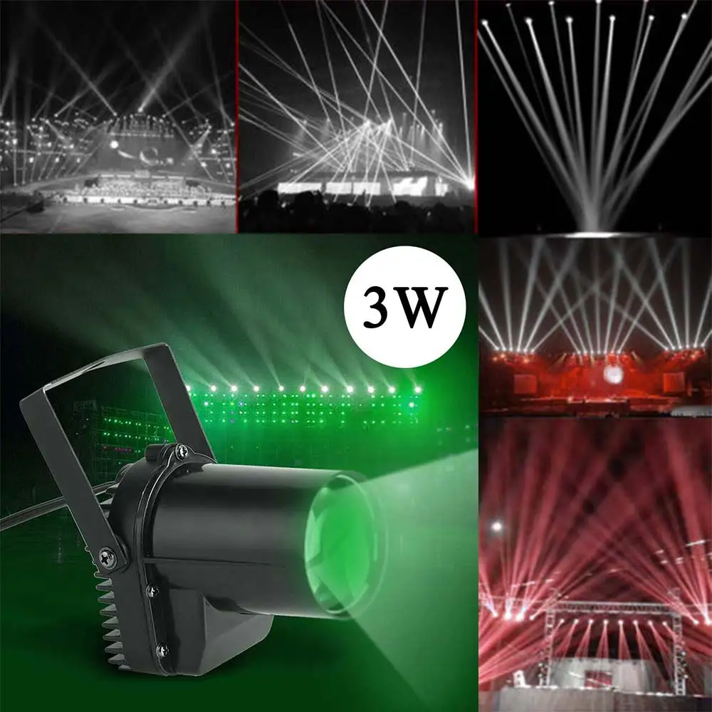 110-240V Spin Stage Light Pinspot Lights LED Beam Spotlight Christmas Decor KTV Holiday Lighting Party Dance Garden Fantastic