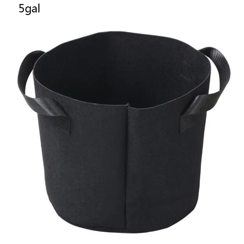 Geotextile Fabric Planting Bag 3/5 Gallon Plants Flower Cultivation Pot Big Capacity Vegetable Growing Home Gardening 27RE | Дом и сад