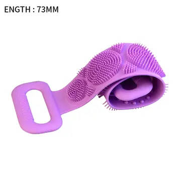

Silicone Gel Scrub Bath Brush Strip Massage Back Rubs Bathing Tape Long Back Rubbing Sided Silicone Scrub Body Skin Bathroom