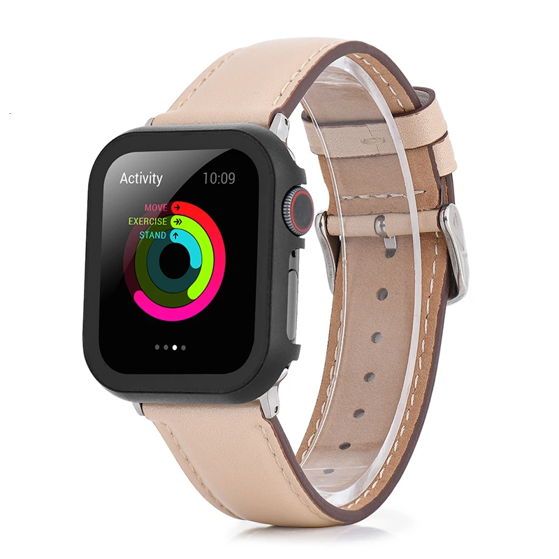 Чехол из закаленной пленки для Apple Watch Series 4, 3, 2, 1, ремешок, чехол 42 мм, 38 м, 40 мм, 44 мм, тонкий алюминиевый чехол, защита для iWatch 4