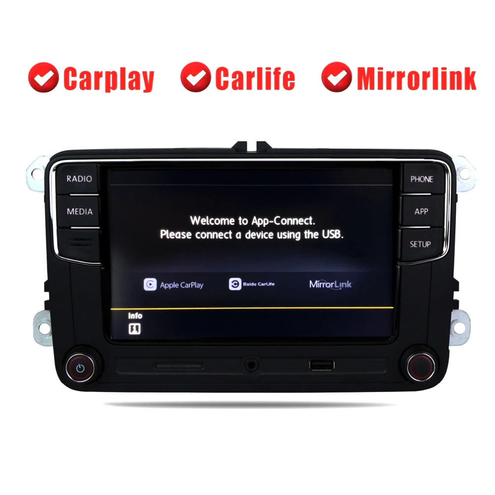 6," автомобильный стерео RCD330+ CarPlay MirrorLink BT USB RVC для Volkswagen Tiguan Golf 5 6 Passat Polo Touran Caddy TAX FREE