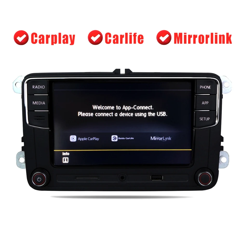 Автомобильная стереосистема 6 5 дюйма RCD330 + CarPlay MirrorLink BT USB RVC для Volkswagen Tiguan Golf Passat Polo