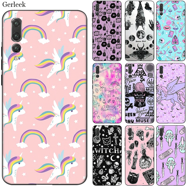 Мобильный Силиконовый чехол для телефона huawei P30 P20 P10 P9 P8 Pro Lite P Smart Z Plus Girly Pastel Witch Goth