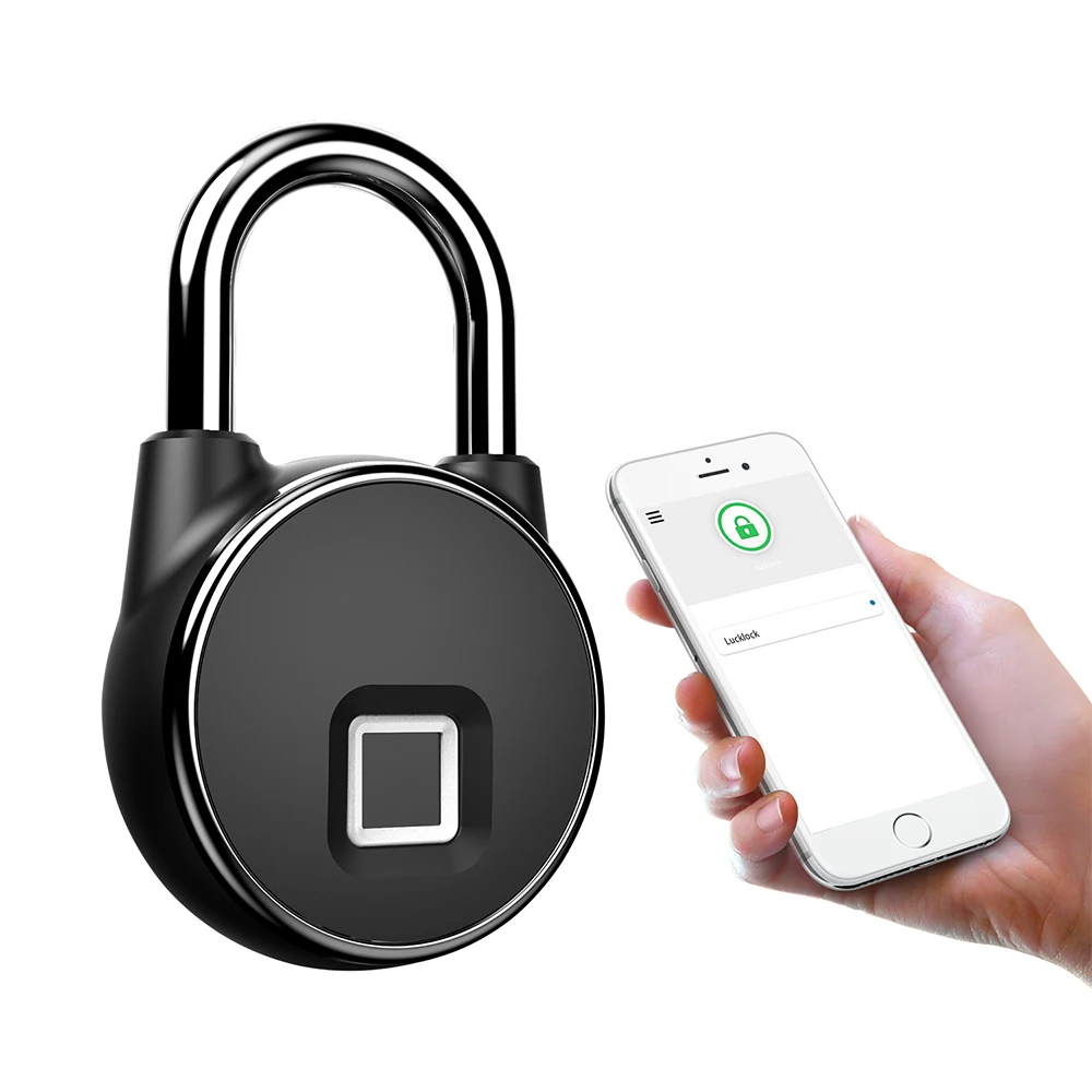 

Fingerprint Padlock Waterproof smart Bluetooth Door Lock for Suitcase Gym Bike APP Remote Control Lock