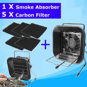 

220V Solder Smoke Fume Absorber Extractor Fan with 5 Carbon Sponge Filter Sheets