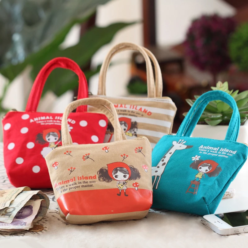 Mini bolso de de lona para mujer, bolsa pequeña de algodón con margaritas, monedero Retro informal, bolsa de cubo de para niña 2021| Carteras| - AliExpress