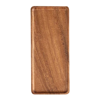 

Acacia Wood Rectangular Wooden Tea Tray Service Desk Board Snack Food Storage Tray Hotel Family Service Tray