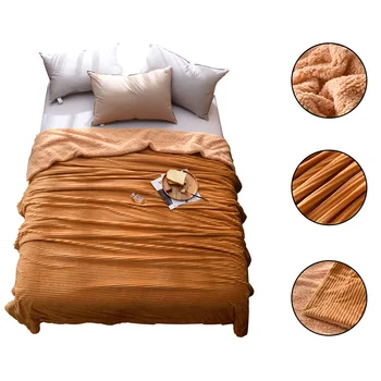 

Winter Double Side Flannel Fleece Blanket Winter Adult Soft Thick Sherpa Throw Blanket for Sofa Bed Couch Home textile product