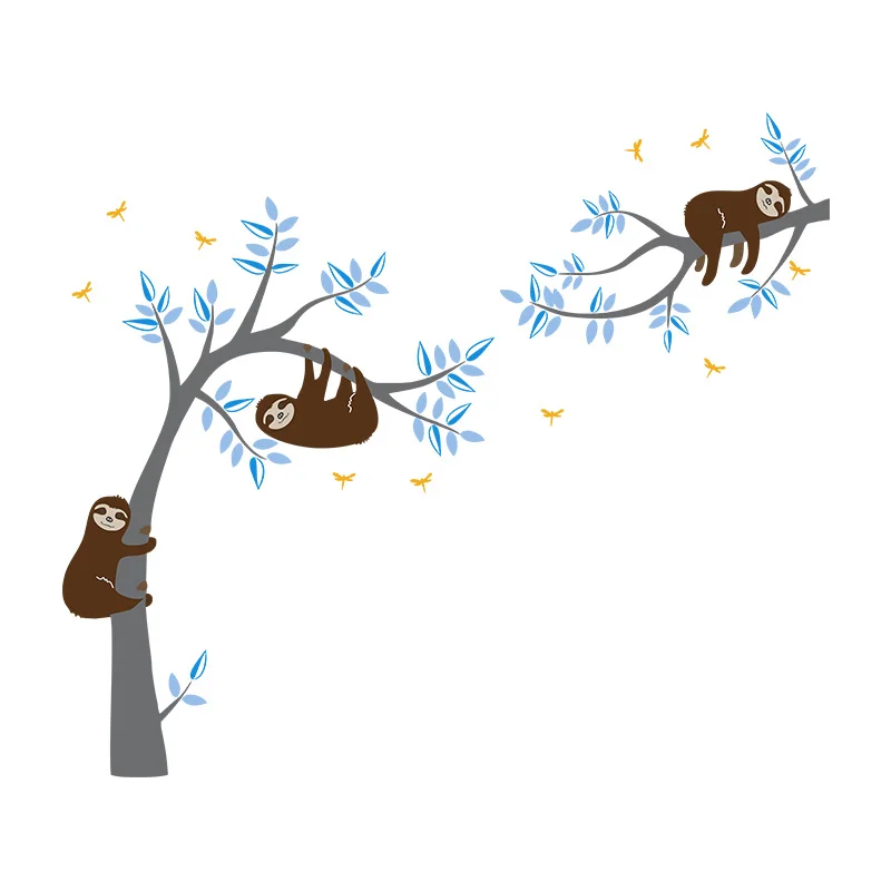 E Индивидуальные 3 Koalas на дереве Виниловые настенные украшения для детской декора Съемная Настенная картина DIY наклейки для детей детские комнаты украшение для комнаты - Цвет: E
